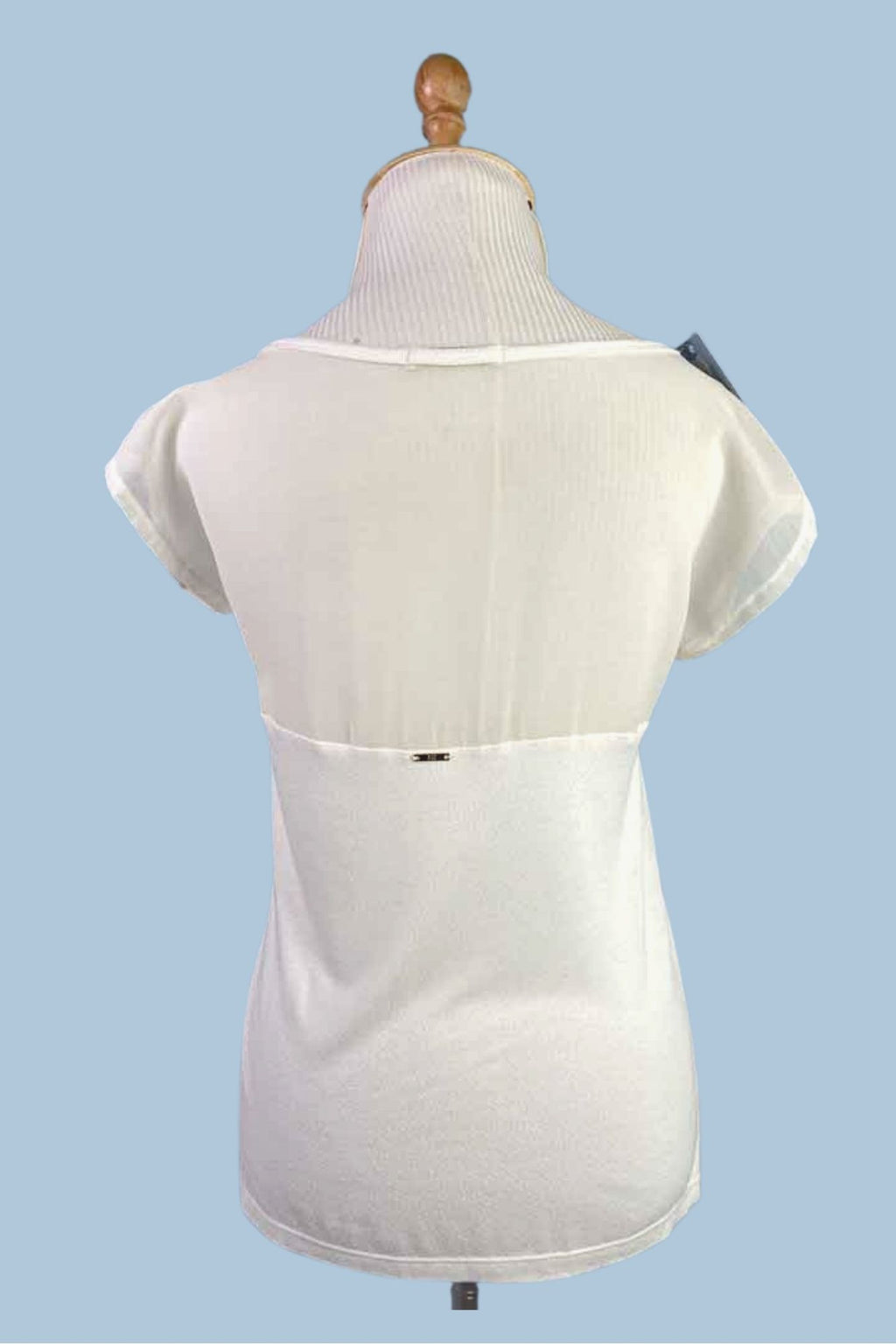 Blusa branca detalhe transparente M